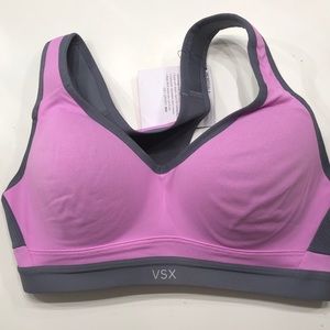 NEW VS Sports Bra (Full Coverage) Pink/Gray